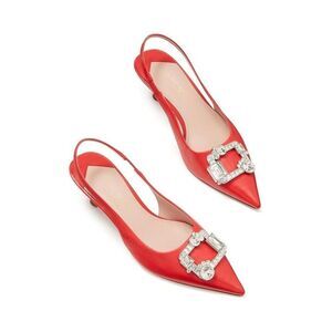Kate Spade New York Renata Pump Women's US 7 Red Slingback Kitten Heels ZPO2577